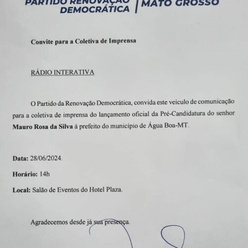 PRD lança pré-candidato a prefeito